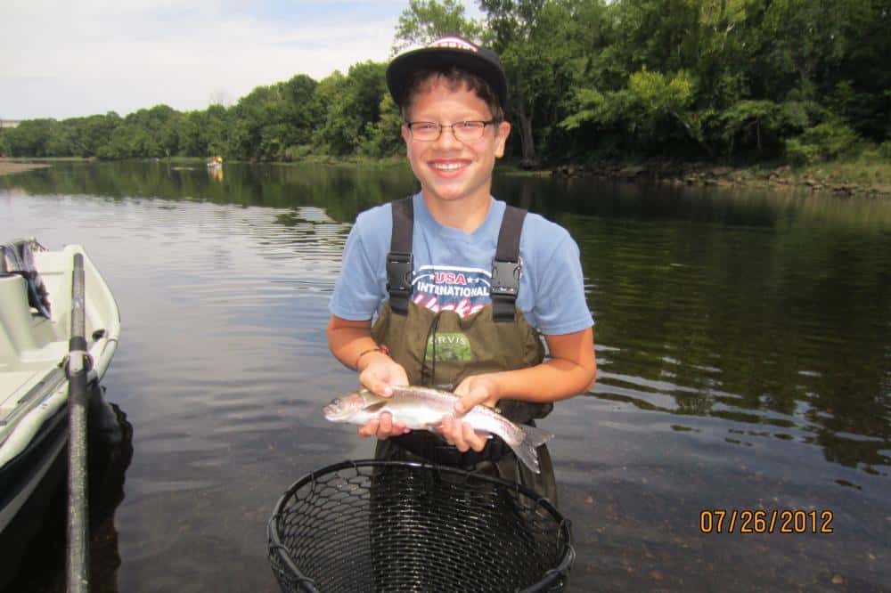 One of Henrys first fish on fly rod 072612 One of Henrys first fish on fly rod 072612