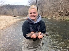 Anna's 1st on dry fly - 3/24/14