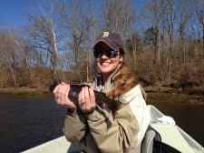 Megan's first trout - 3/18/14