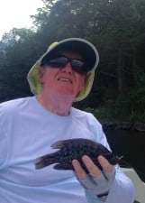 Jim with green sunfish - 6/10/15