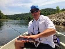 Larry's 1st on fly rod - 7/19/15