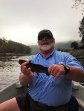 Roger with 1st on fly rod - 9/28/15