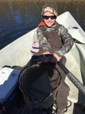 Carter's first trout on fly rod - 11/10/15