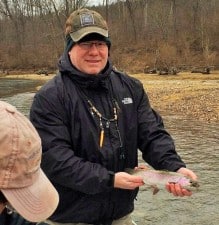 Ed with his 1st on fly rod - 2/14/16